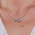 Starlit Waves | .925 Sterling Silver | Firefly Glass Infinity Clasp Necklace